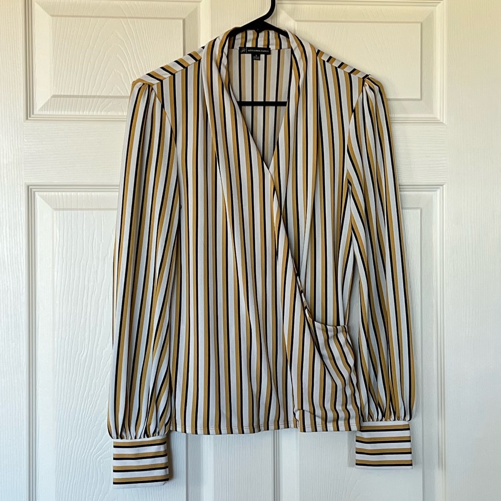 Adrianna Papell Surplice Long Sleeve Blouse